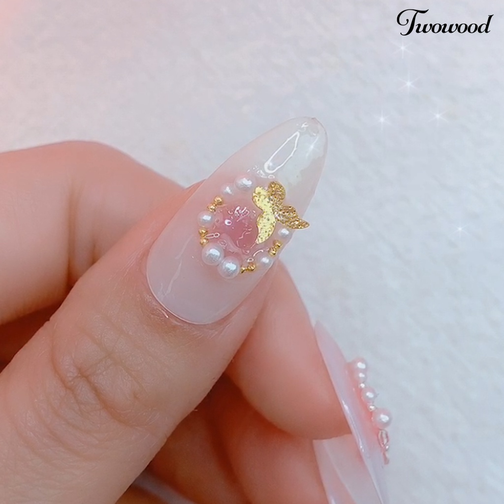 Twowood Ornamen Kupu-Kupu Bahan Metal Untuk Dekorasi Nail Art