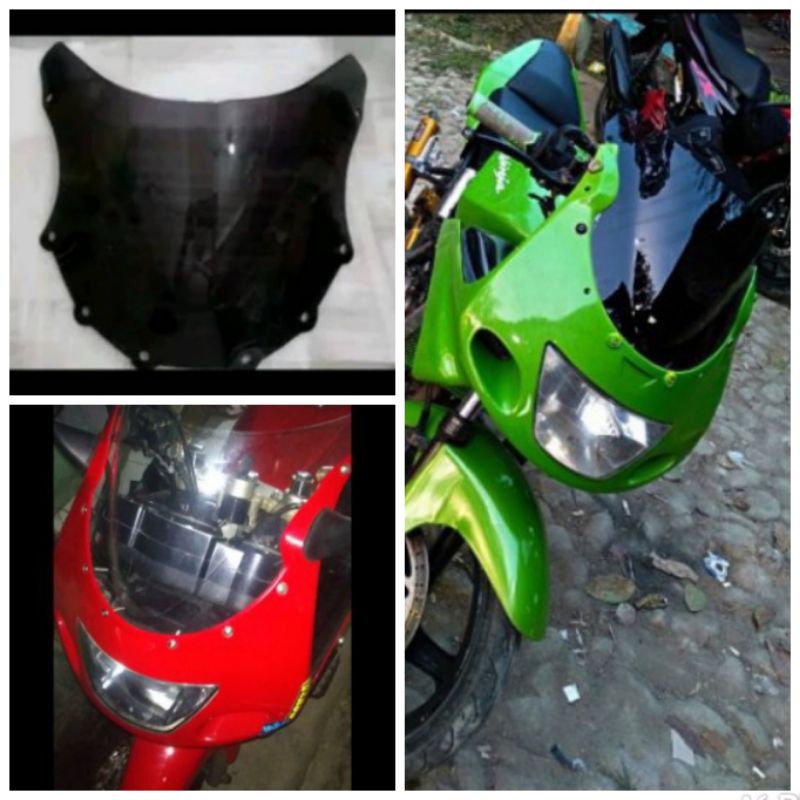 Visor Ninja RR Old Standar Bening Hitam

