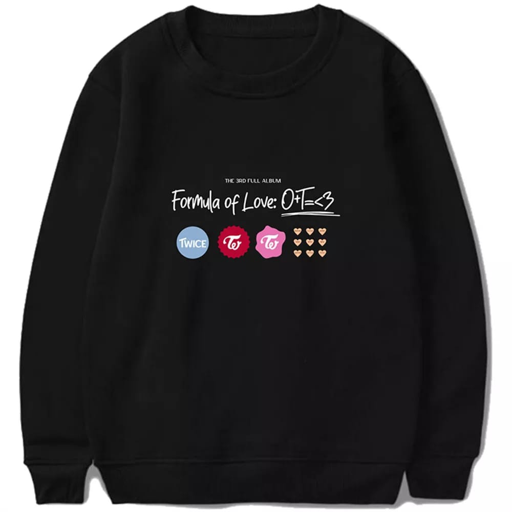 Hoodie KPop Twice Formula Of Love M-3XL Special Concert Once Begins Original Terbaru Sweater Twice Member Mina Logo Love World Tour New Sweater Hoodie Twice Member Sana Tzuyu Momo Jihyo Nayeon Jaket KPop Twice Korean Style Sweater Jumper Formula Of Love