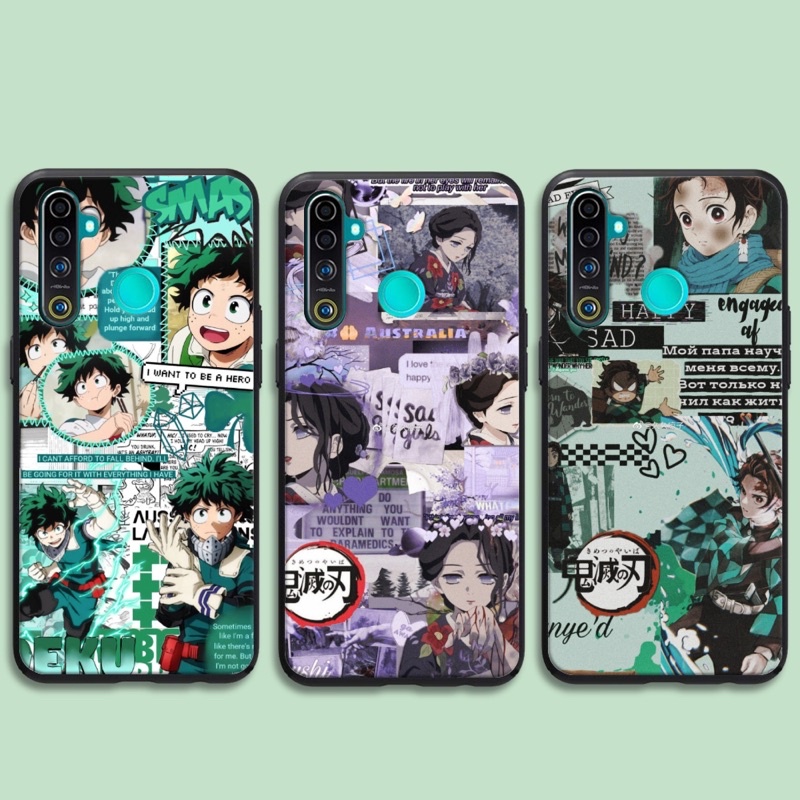 Casing Case Realme 5 5i 5s 8 pro silikon softcase motif karakter anime