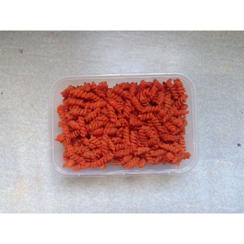 

Makron's. Makaroni spiral 250 gram. Makaroni spiral balado pedas