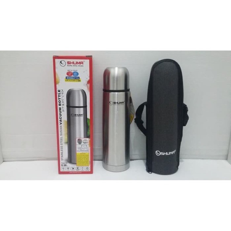 [ Shuma ] Thermos / Vacuum Flask / Termos Air Panas 350, 500, 750, 1000 ml - Dengan Tas