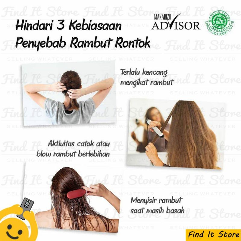 Makarizo Advisor Anti-hair Fall Defense Hair &amp; Scalp Tonic 2 in 1 Untuk Rambut Rontok &amp; Anti Ketombe BPOM