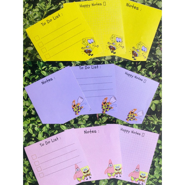 

Mini notes (spongebob edition) || mini memo venery_id MEMO KARAKTER