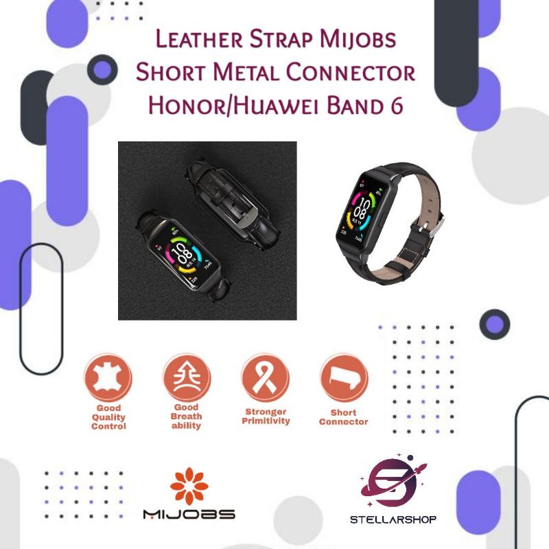 Leather Strap Premium Handmade Mijobs Honor/Huawei Band 6