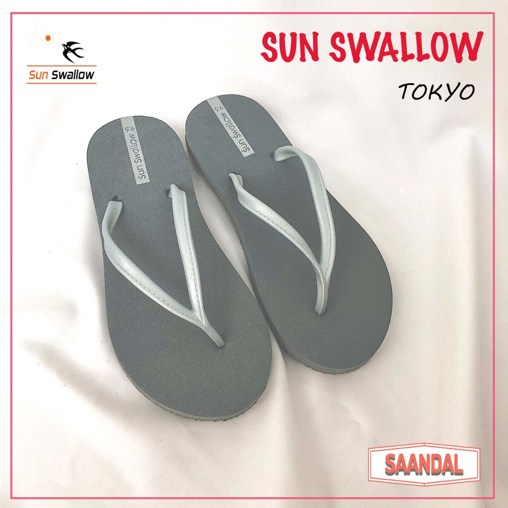 GROSIR-Sandal Jepit Wanita Sun Swallow Tokyo (isi 6 pasang sandal)