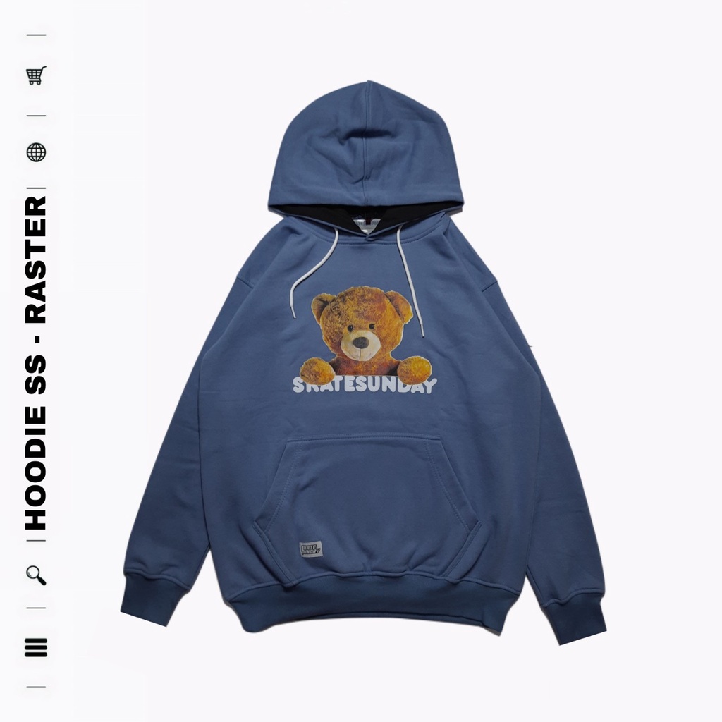 SKATESUNDAY - Jaket Hoodie Sweater Pria Wanita Original Bear Tosca Series
