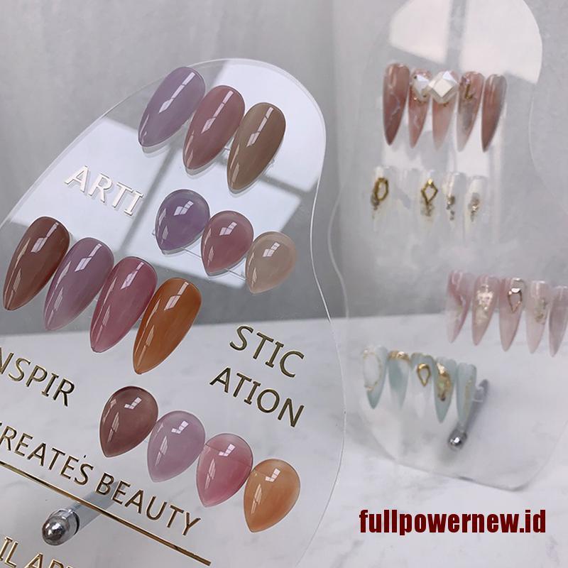 Stand Display Kuku Palsu Bahan Akrilik Bentuk Irregular Untuk Manicure