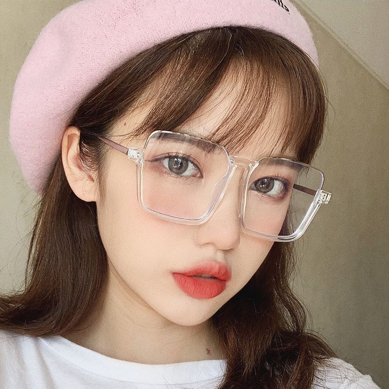 【YUZHU】COD Kacamata Fashion Setengah Bingkai Gaya Korea Retro Oversized Frame untuk Wanita