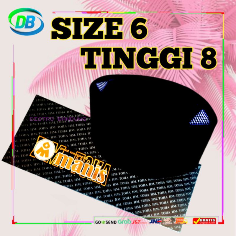 Peci No 6 Tinggi 8 Peci Hitam Manis Haji Moch Toha - Songkok Hitam Manis - Peci Manis - Kopiah Hitam