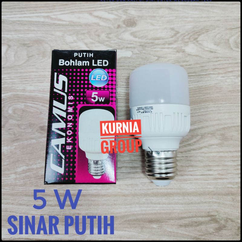 LAMPU LED 5W SINAR PUTIH TERANG BOHLAM 5WATT KAPSUL BULB LAMP 5 WATT TERMURAH CAPSUL BY HANNOCHS E27