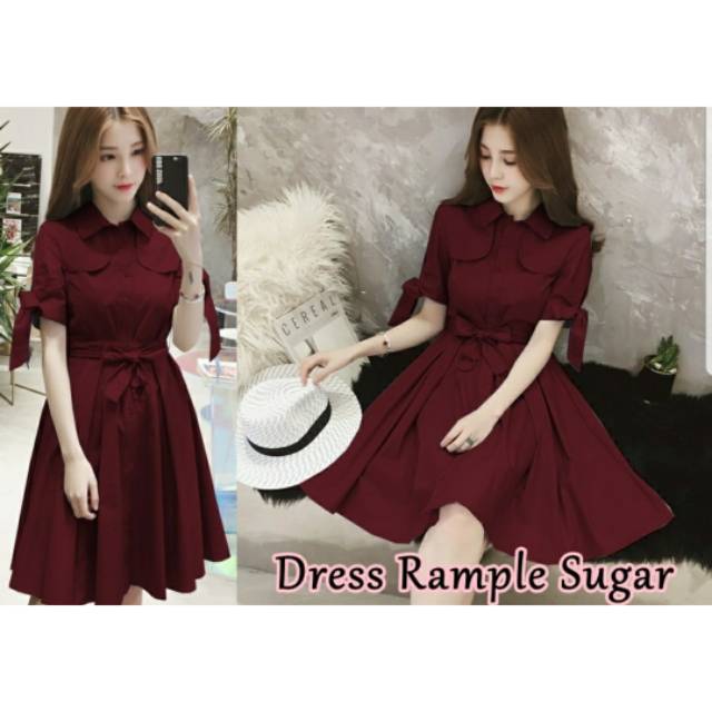 DRESS MIYABI RAMPLE / DRESS MURAH /BAHAN TWISCONE