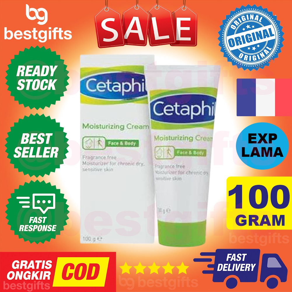 CETAPHIL MOISTURIZING MOISTURISING CREAM KRIM PELEMBAP KULIT HALUS LEMBUT SENSITIF KERING 100 GRAM