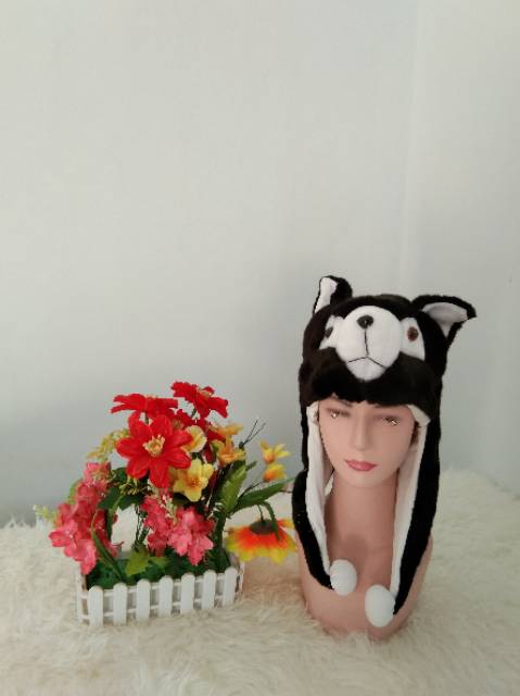 Topi animal hat kucing hitam