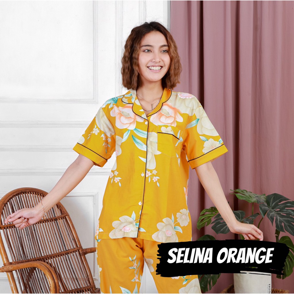 FLOWER BUNGA KEMBANG CANTIK Pajamas baju tidur piyama baju busui sleepwear murah baju wanita