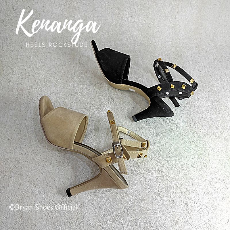 Bryan Kenanga Heels Pesta Tali Gladiator RockStude Hak Runcing 5cm 9cm Jumbo Bigsize 36-40 41 42 43