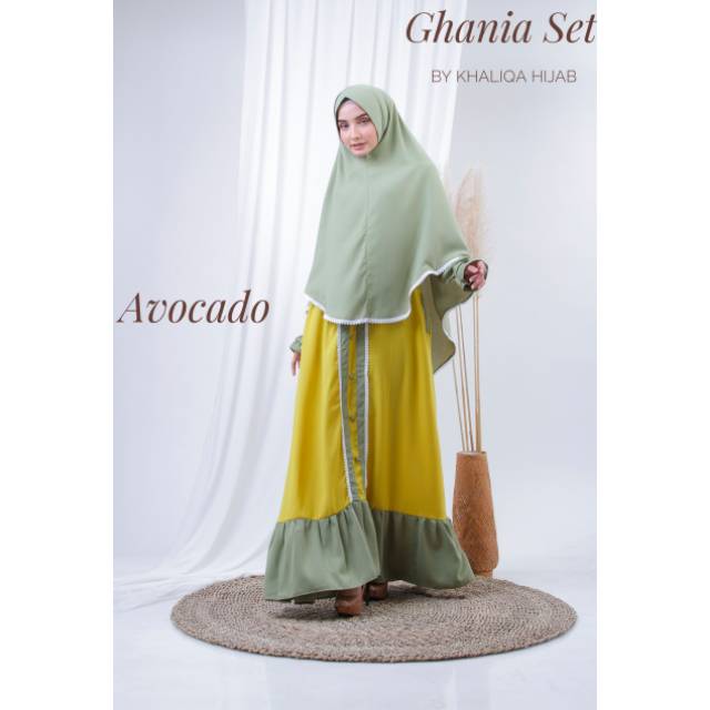 READY GAMIS SET SYARI MURAH GHANIA SET BY KHALIQA HIJAB