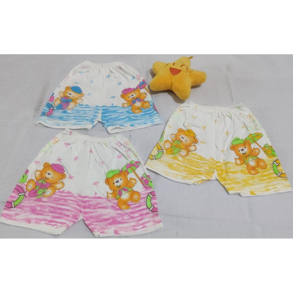 Celana pendek rib / polos katun dn JJ