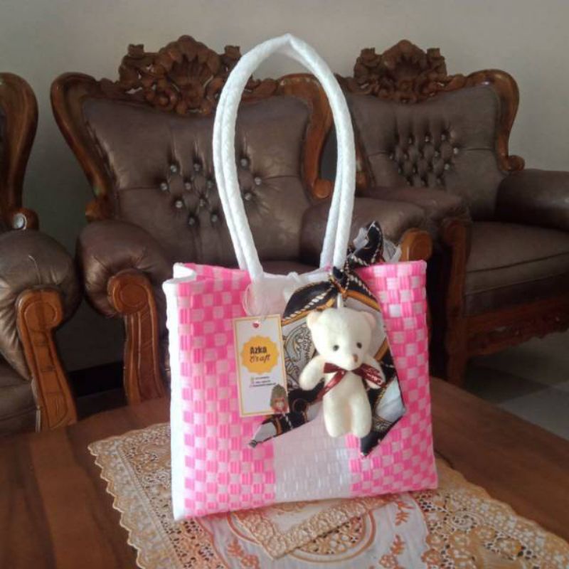 Tas wanita/Tas anyam kapasitas beras 5 kg