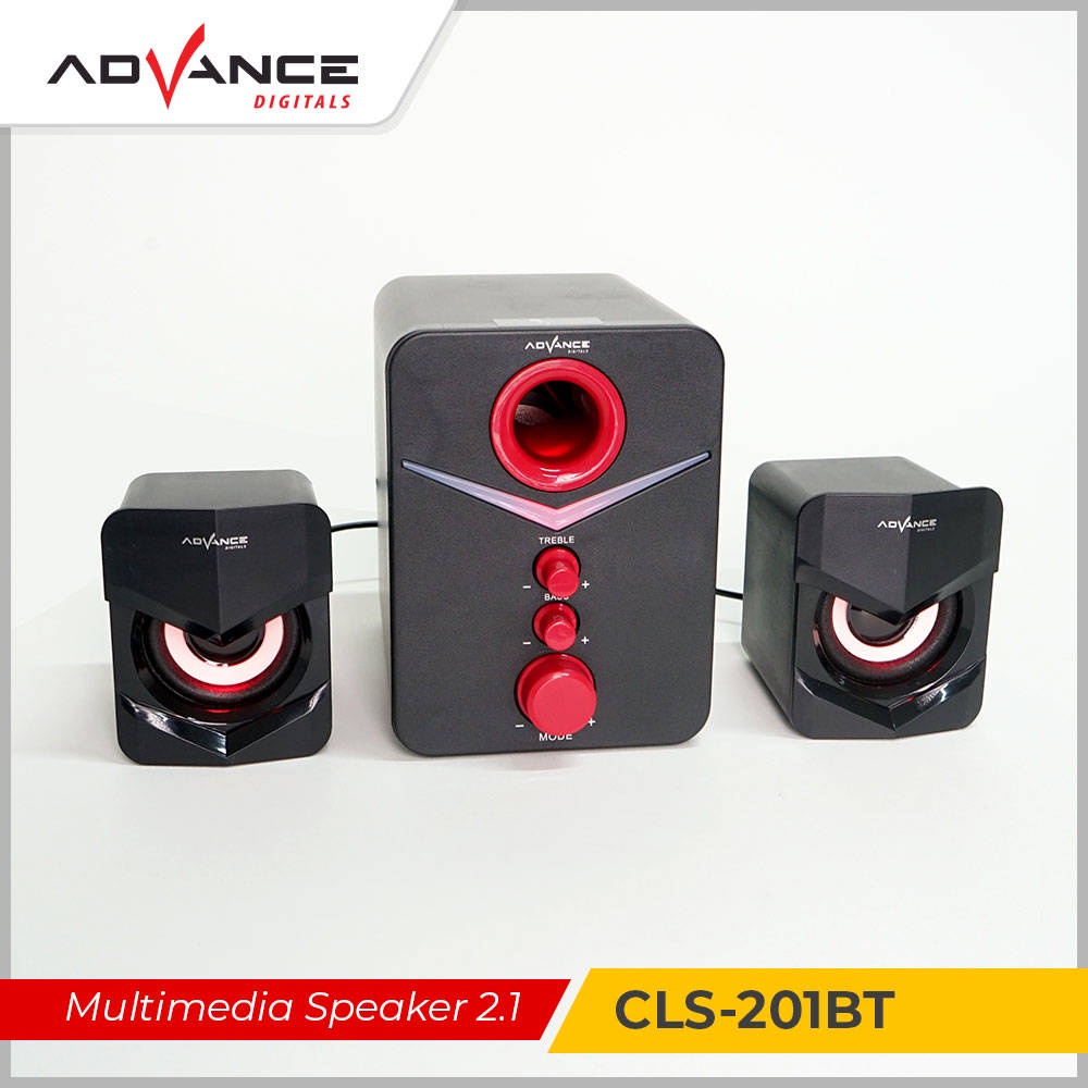 【READY STOCK】 Advance CLS-201 Speaker bluetooth Multimedia CLS-201BT Speaker Bluetooth ，Blue red with Bluetooth, black without Bluetooth