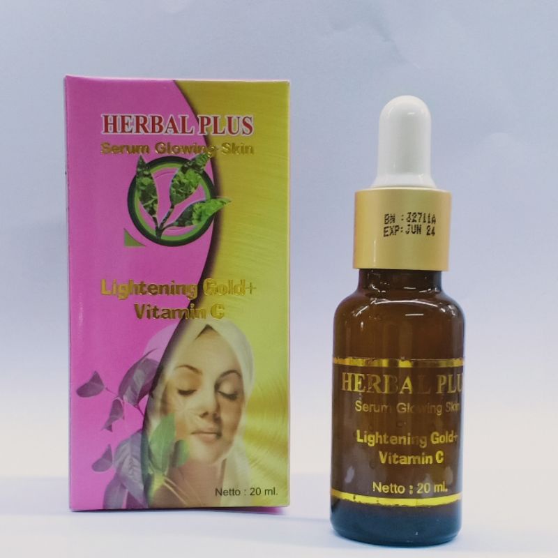 Herbal Plus Serum Glowing Lightening Gold | Serum Herbal Plus Bpom