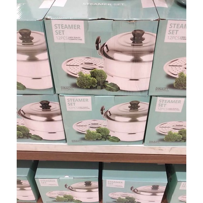 Panci Set Steamer Dinasty 12pcs - Stainless Steel