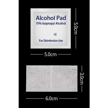 Alkohol / Alcohol Pad Mini Sekali Pakai Tisu Disinfektan 70% Portable Kapas Pembersih Kuku Aksesori Ponsel Kacamata Pintu Serbaguna Bersih For Disinfectan Use