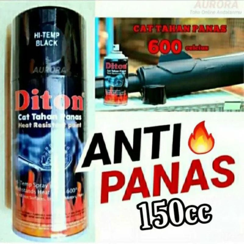 Pilok Pylox Cat Semprot Diton Anti Panas Black  Hi temp Hitemp Hitam Kecil Kuat Untuk Mesin Knalpot 