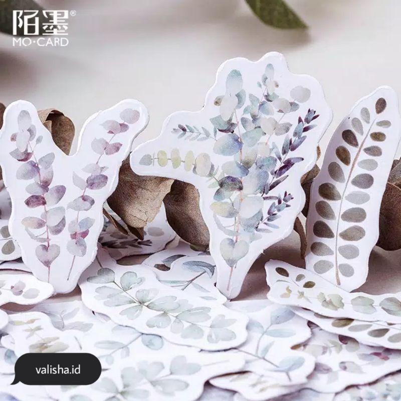 

45pcs Stiker Set Bentuk Daun Untuk Journaling