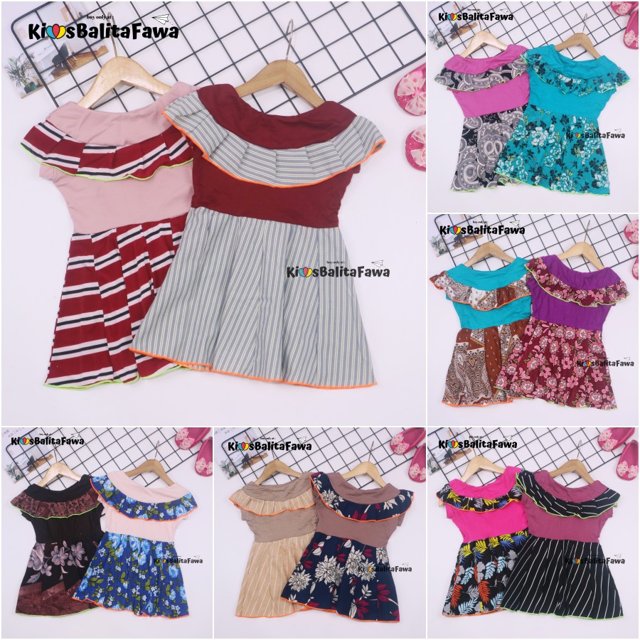 Dress Mayora uk Bayi - 3 Tahun / Dres Yukensi Baby Atasan Baju Balita Anak Perempuan Harian Gaun