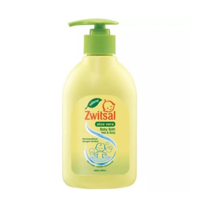 Zwitsal Baby Bath HAIR &amp; BODY PUMP 300ml / Switzal Sabun Shampoo bayi 2 in 1 300 ml