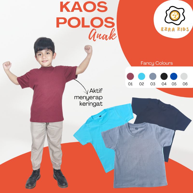 Kaos Anak Laki Laki Perempuan Usia 2-13 Tahun