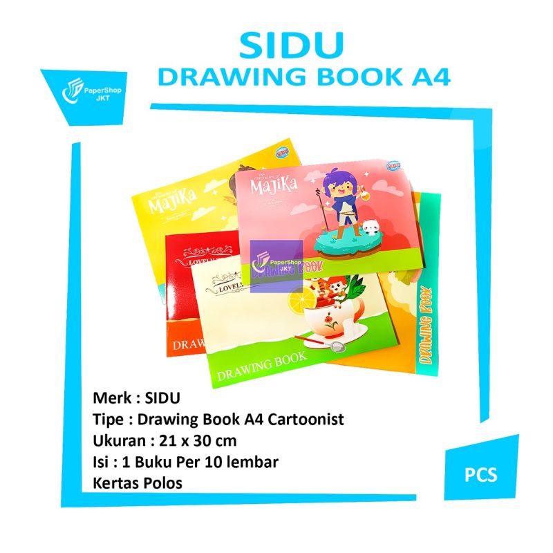 

SIDU - Drawing Book A4 Buku Gambar Cover Cartoonist Pcs