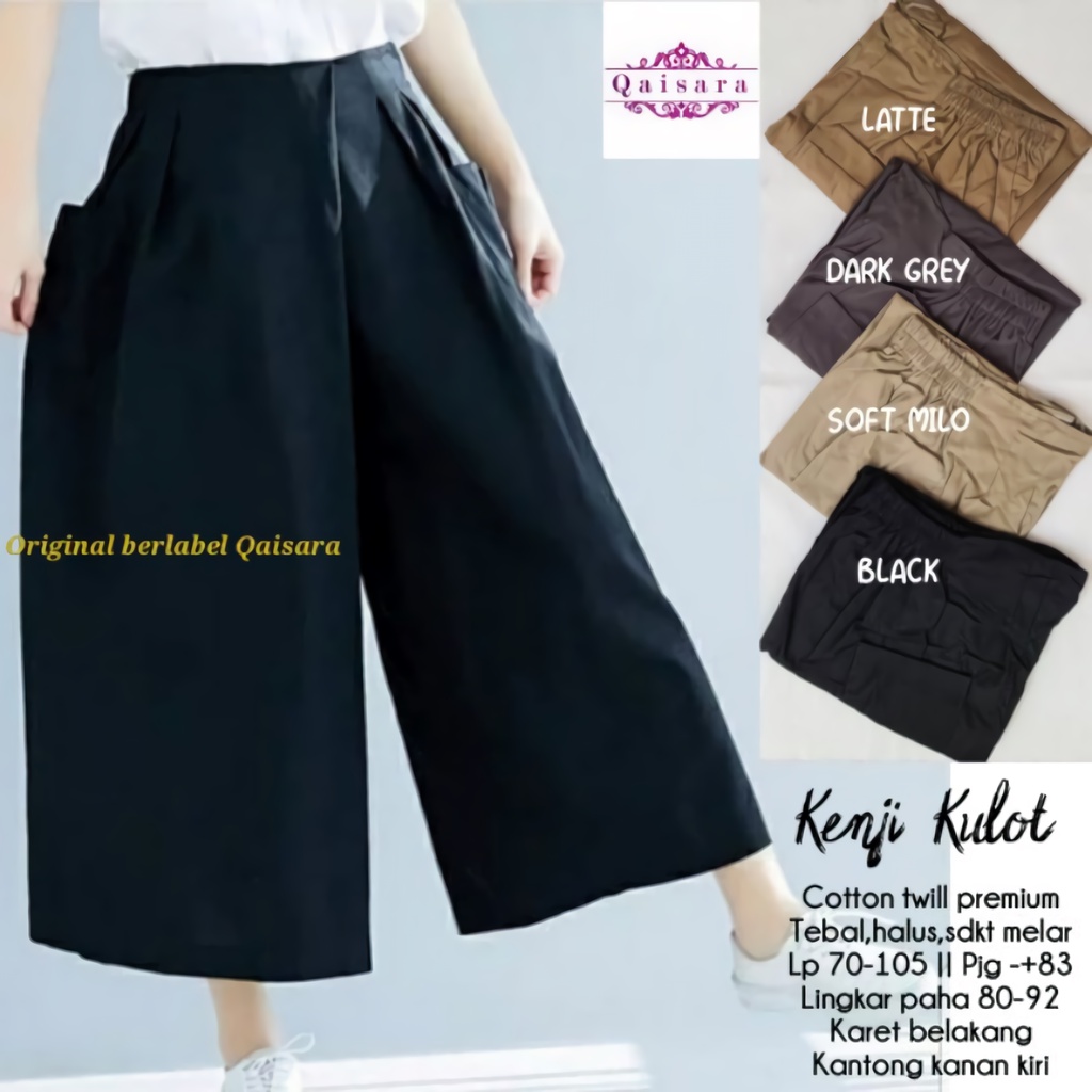 Celana Kenji Vega Kulot Panjang Wanita Jumbo Kekinian Premium Import Lp 72-110 P 84 Allsize