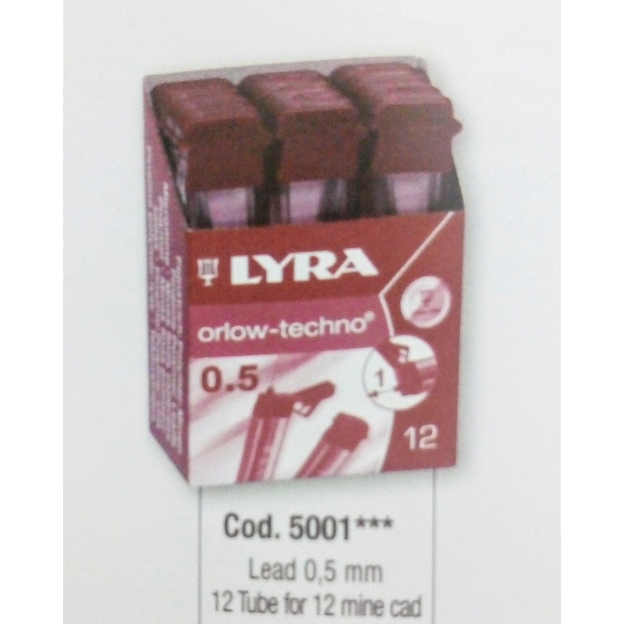 

Isi pensil mekanik 0,5 mm 2B/B/HB/F/H/2H/3H LYRA mechanical pencil lea