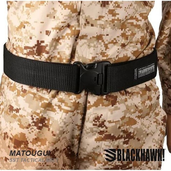 Sabuk S-ST BlackHawk Belt Militer Army Safety Tactical Belt TBE Sipil - Hijau