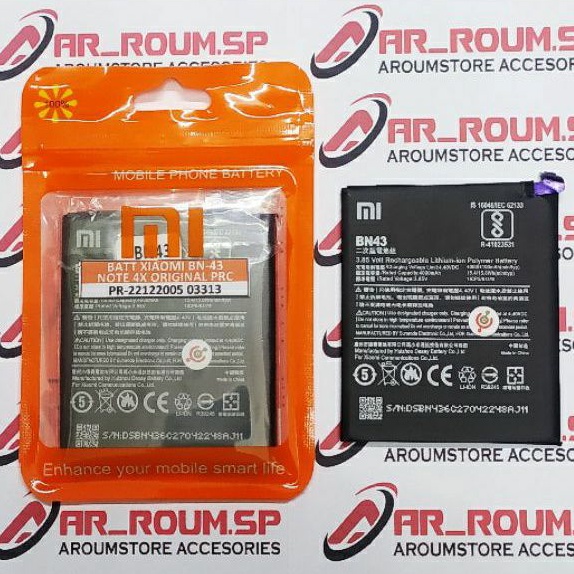 BATTERAY XIAOMI l BN-43 l BN 43 l BN43 l REDMI NOTE  4X ORIGINAL