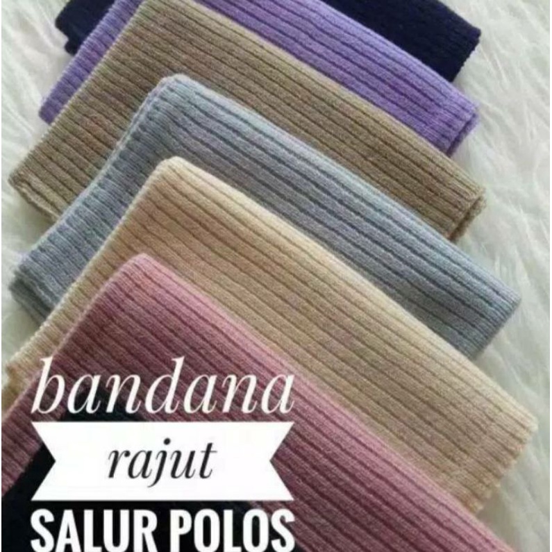 Bandana Rajut Polos warna Favorite /inner ciput Premium Quality