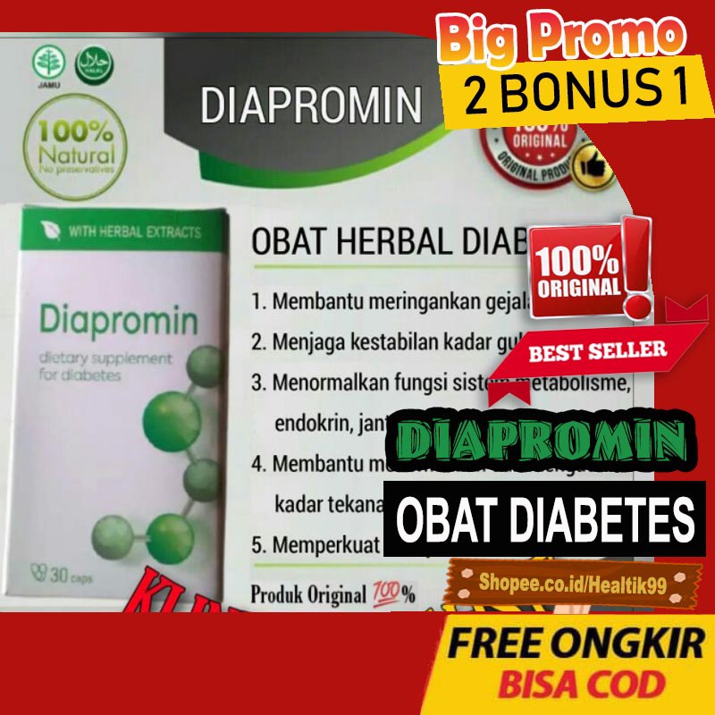 Obat Diabetes Herbal Diapromin Original - Obat Diapromin Asli Special Obat Penurun Gula Darah