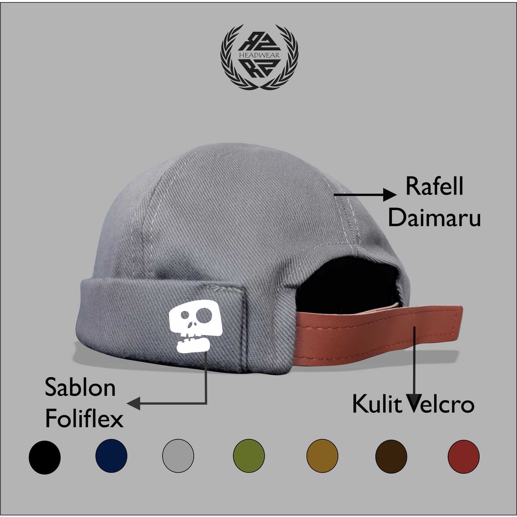 Topi Pria Peci Uas Mikihat Dewasa Logo Cranium Kaligrafi Muslim Kwalitas Import