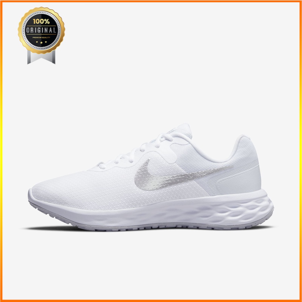 ORIGINAL Nike Sepatu Lari Wanita Revolution 6 - Putih [DC3729-101]