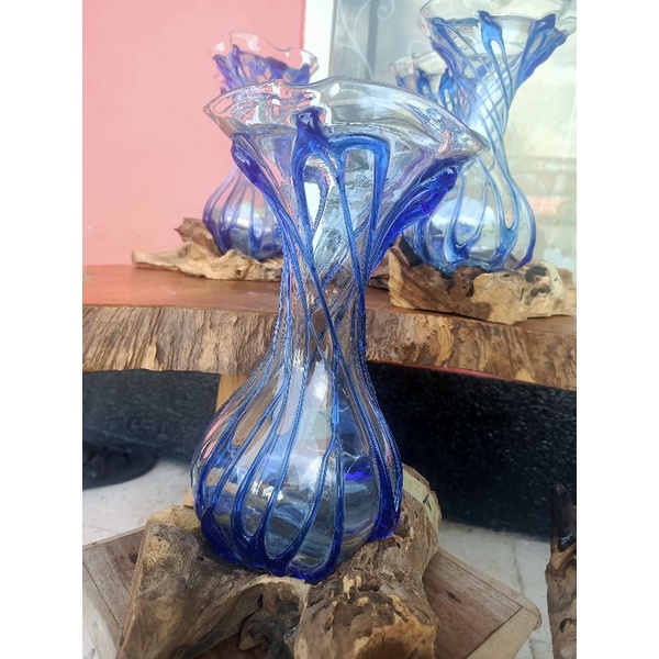 vas bunga kaca tiup uk XL...//vas bunga antik//vas bunga cantik