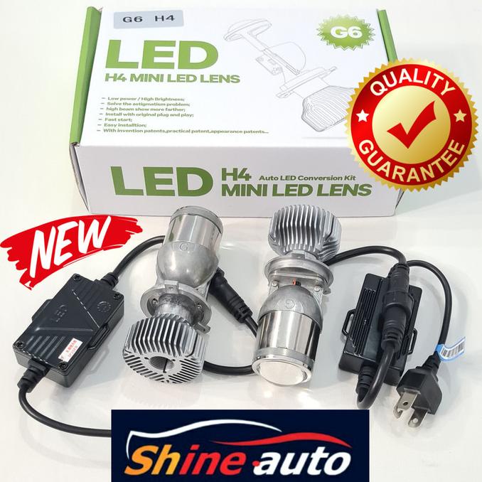 Lampu Projector G6 Mini H4 LED LENS 5500K 70W HEADLAMP