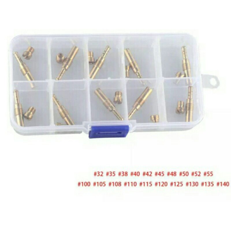 Pilot jet dan mainjet  pe tiger isi 20pcs atau 10set PJ MJ