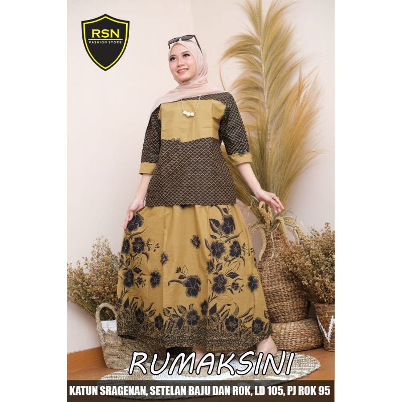 TERBARU GAMIS BATIK WANITA MURAH 2021 RUMAKSINI BAJU BATIK TERLARIS
