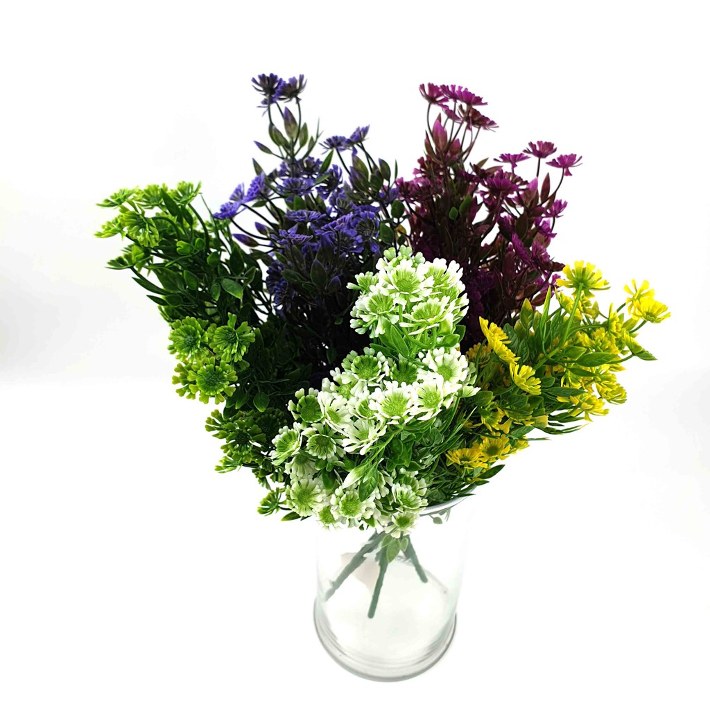 Bunga Mungil Plastik Panjang 35 cm /Bunga Artificial/Bunga Palsu-1