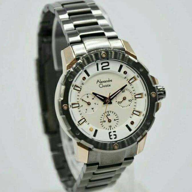 Best Price Alexandre Christie Ac 6141 Wanita Multifungtion Grey Rosegold Original