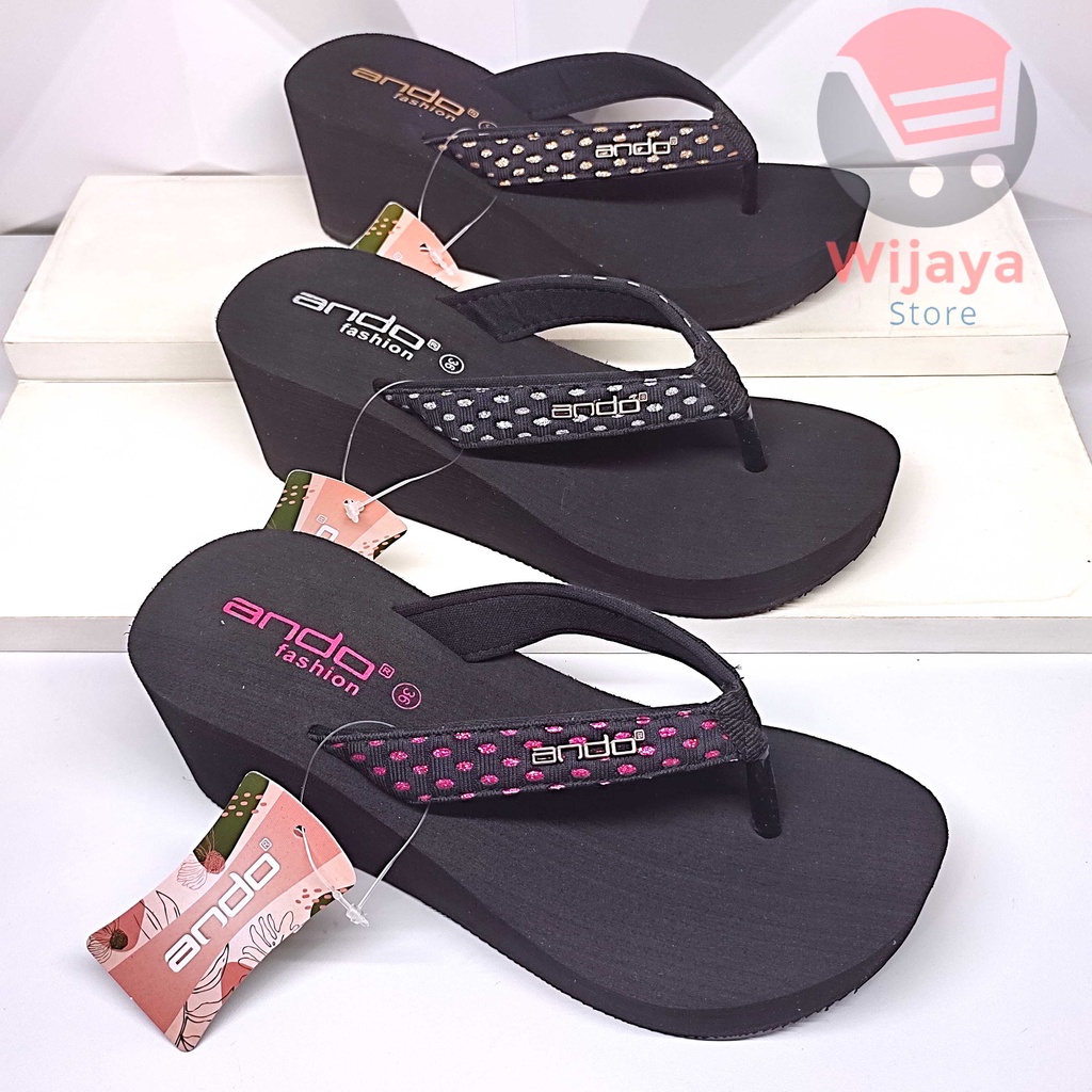 SANDAL WEDGES ANDO WANITA SENDAL TRENDY CEWEK PEREMPUAN WANDA SENORITA NOWELA