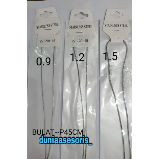 KALUNG BULAT EMAS PUTIH CEWEK/COWOK KUALITAS SUPER TERMURAH