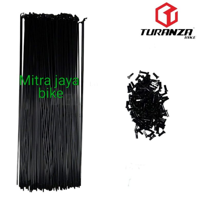 Spoke sepeda/jari-jari,ruji sepeda buat ukuran sepeda 27,5 merek turanza warna hitam
